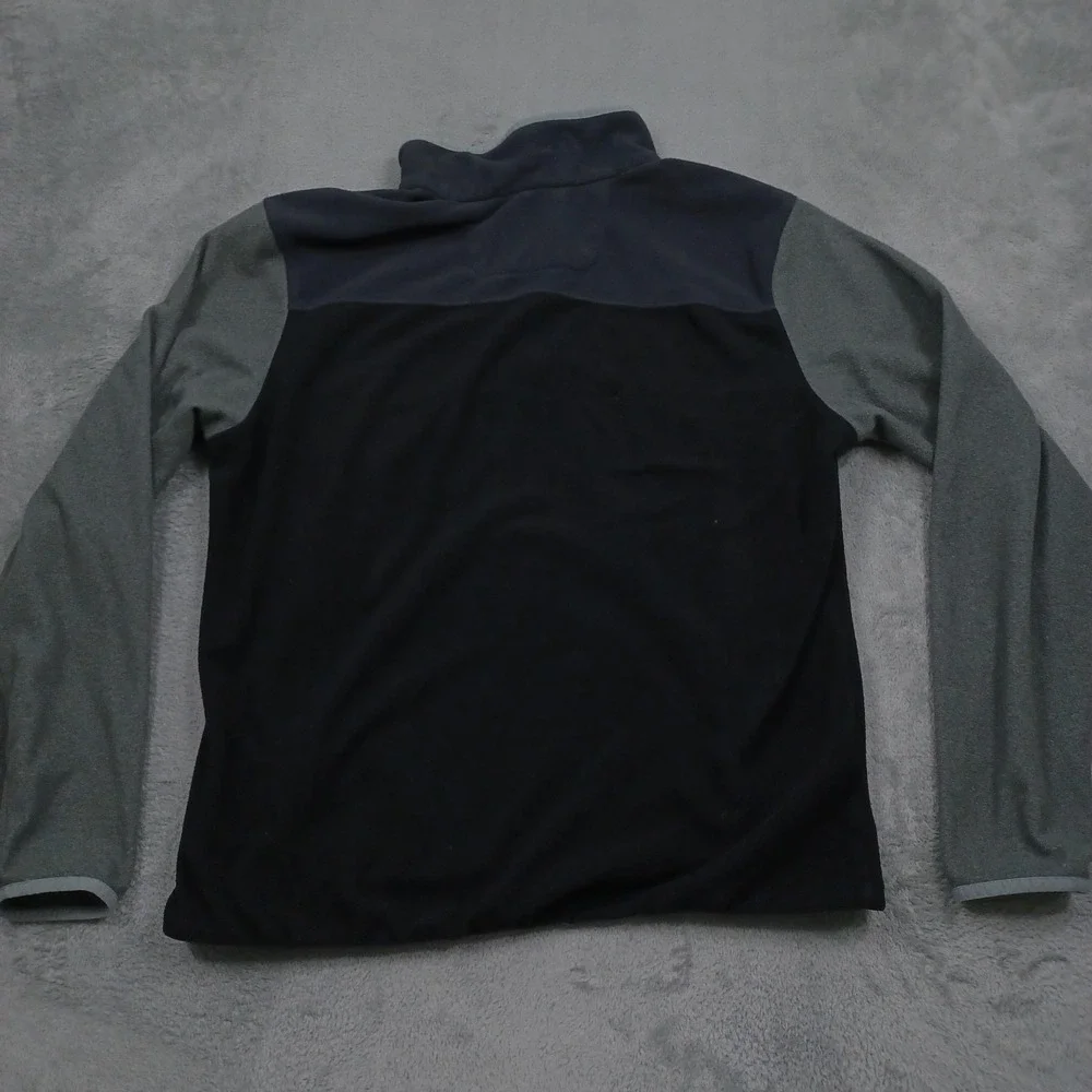 North Face Sweater Mens Large Black 1/4 Zip Outdoor Fleece Casual